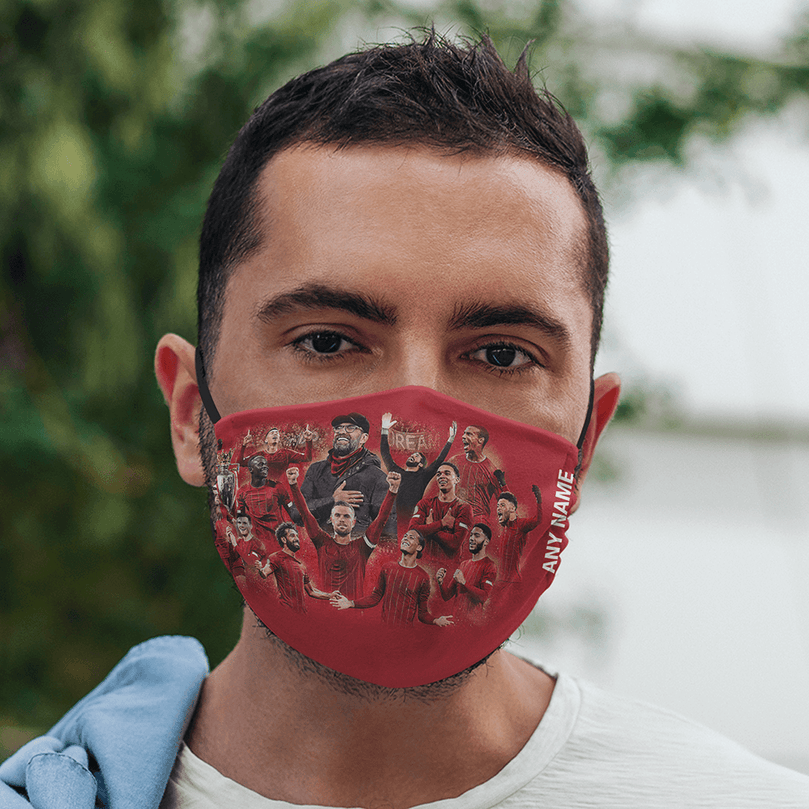 Liverpool 2019/2020 Champions Inspired 'Personalised' Unisex Face Mask.