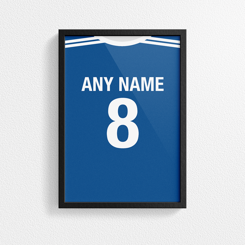 Slovakia Retro Home Kit Shirt Inspired Colours for Personalised Football Poster Print. Perfect item for the Repre fan.