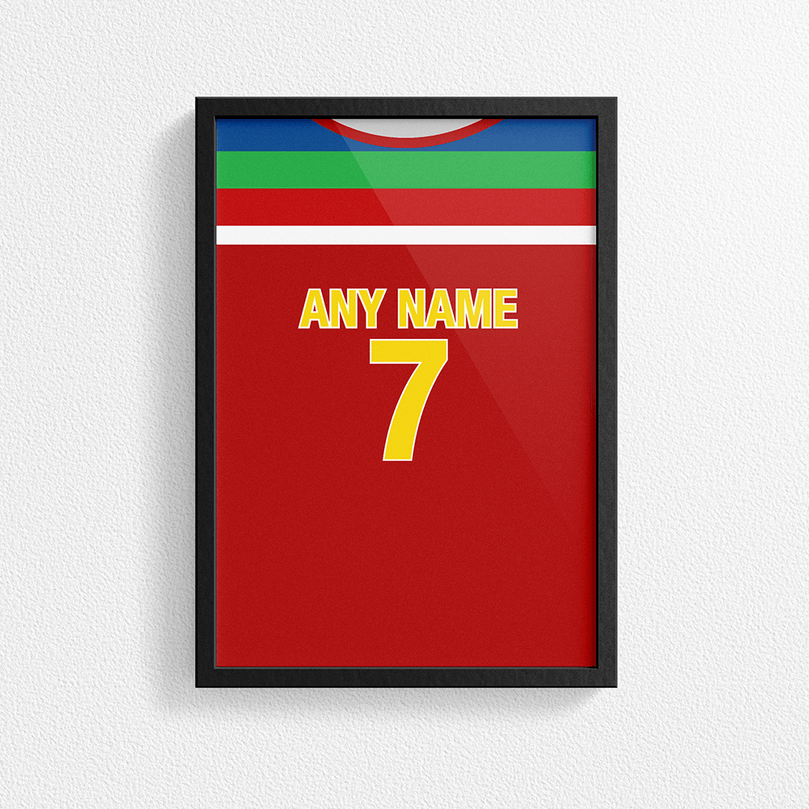 Zimbabwe Cricket World Cup Retro Kit Inspired 'Personalised' Poster Print.