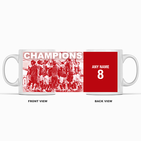 Arsenal 2019/2020 Champions Inspired 'Personalised' Football Mug With Optional Coaster Set