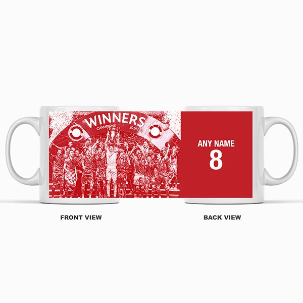 Bayern Munich 2019/2020 Champions of Europe Inspired Colours for Personalised Football Mug with optional Coaster. Perfect item for the Bavarians fan.