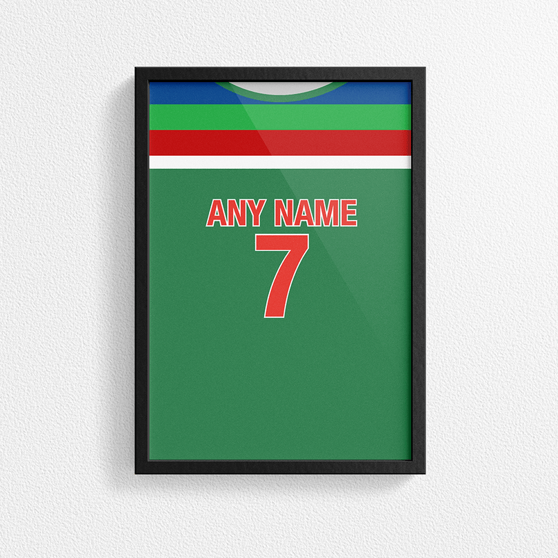 Bangladesh Cricket World Cup Retro Kit Inspired 'Personalised' Poster Print.