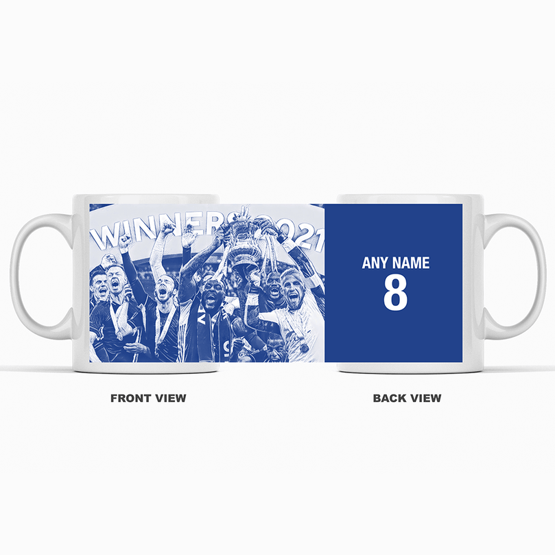 Leicester City 2020/2021 Champions Inspired 'Personalised' Football Mug With Optional Coaster Set