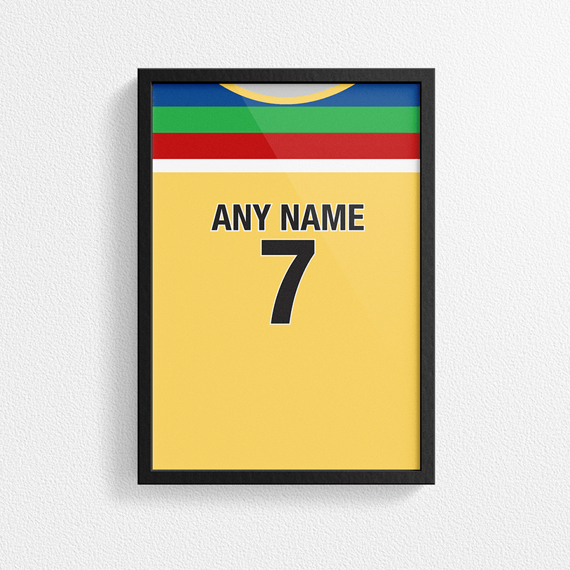 Australia Cricket World Cup Retro Kit Inspired 'Personalised' Poster Print.