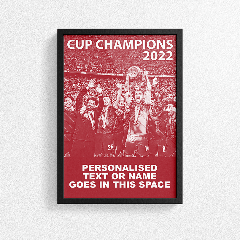 Liverpool 2022 Cup Champions Inspired 'Personalised' Football Poster Print