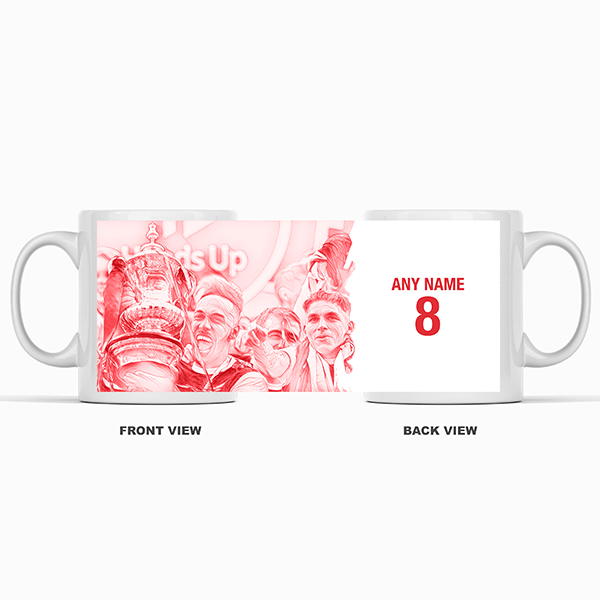 Arsenal 2019/2020 Champions Inspired 'Personalised' Football Mug With Optional Coaster Set