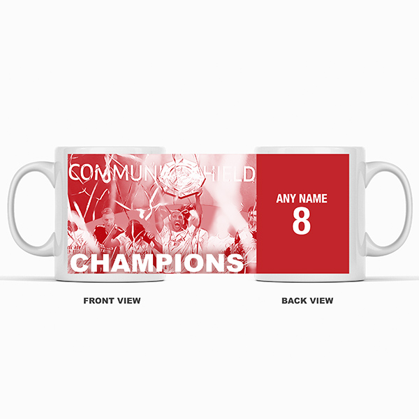 Arsenal 2020 Community Champions Inspired 'Personalised' Football Mug.