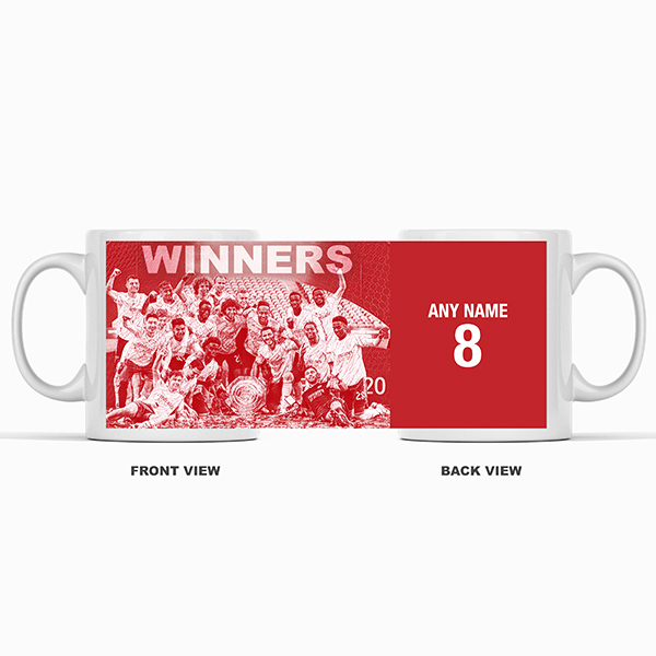 Arsenal 2020 Community Champions Inspired 'Personalised' Football Mug.