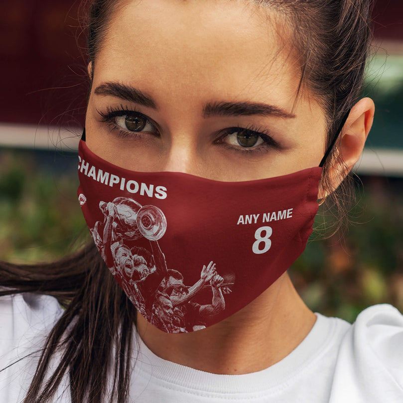 Liverpool 2019/2020 Champions Inspired 'Personalised' Unisex Face Mask.