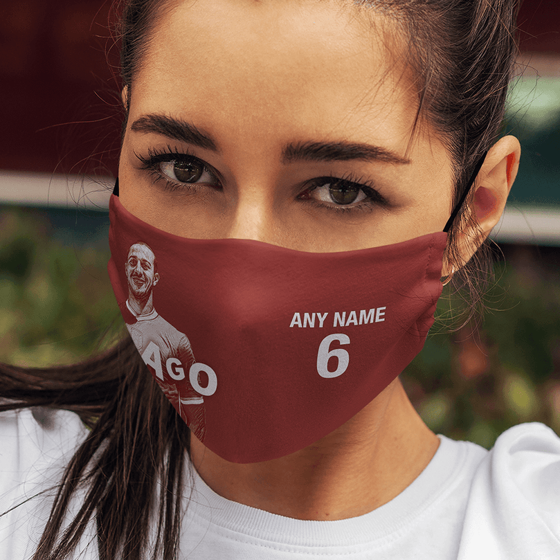 Thiago - Welcome to Liverpool Inspired 'Personalised' Unisex Face Mask.