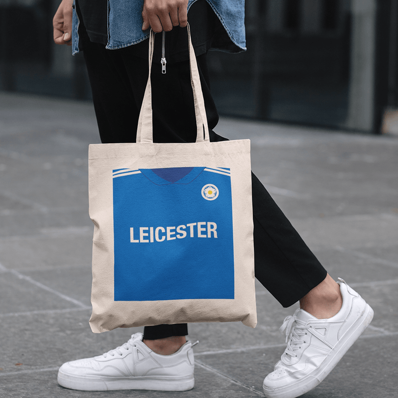 Leicester 2020/2021 Inspired Home Kit Colours 'Personalised' Football Tote Bag.