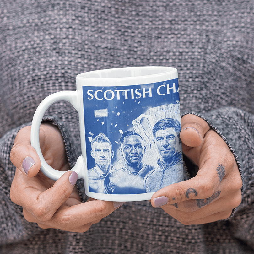 Rangers 2020/2021 Scottish Champions Inspired 'Personalised' Football Mug.
