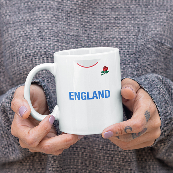 England Rugby 2020/21 Inspired Home Kit Colours 'Personalised' Mug.