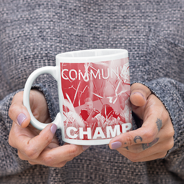 Arsenal 2020 Community Champions Inspired 'Personalised' Football Mug.