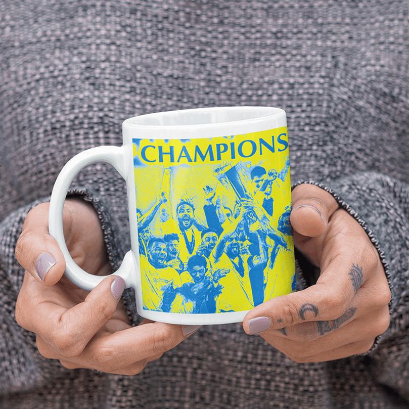 Villarreal 2020/2021 Europe Champions Inspired Personalised Football Mug with optional Coaster. Perfect item for the Yellow Submarine fan.