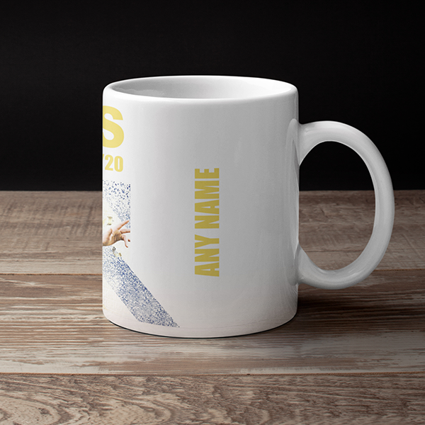 Leeds 2019/2020 Champions Inspired Colours for Personalised Football Mug with optional Coaster. Perfect item for The Peacocks fan.