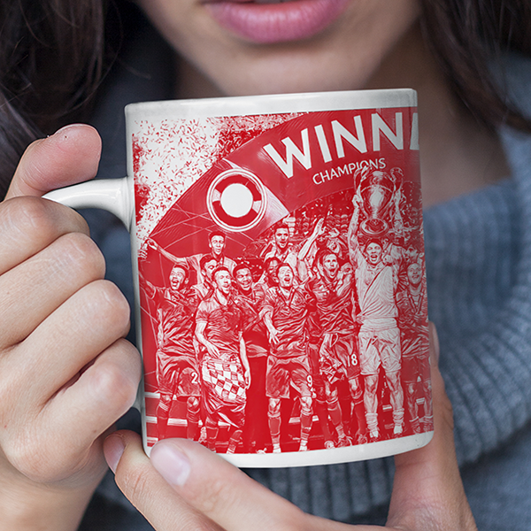 Bayern Munich 2019/2020 Champions of Europe Inspired Colours for Personalised Football Mug with optional Coaster. Perfect item for the Bavarians fan.