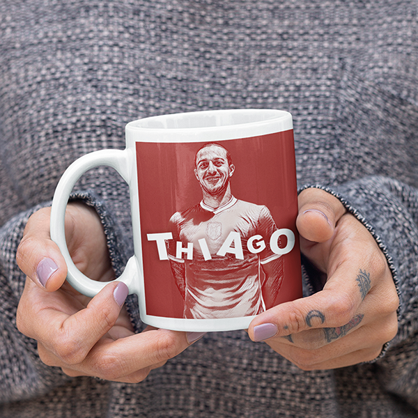 Thiago - Welcome to Liverpool 2020 Inspired 'Personalised' Football Mug.