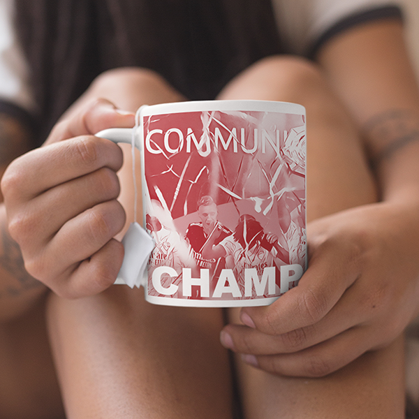 Arsenal 2020 Community Champions Inspired 'Personalised' Football Mug.