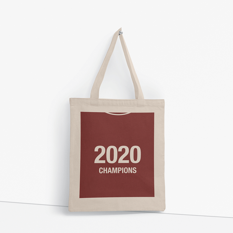 Liverpool 2019/2020 Inspired Home Kit 2020 Champions Football Tote Bag.