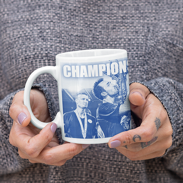 Leicester City 2016 Champions Inspired 'Personalised' Football Mug With Optional Coaster Set