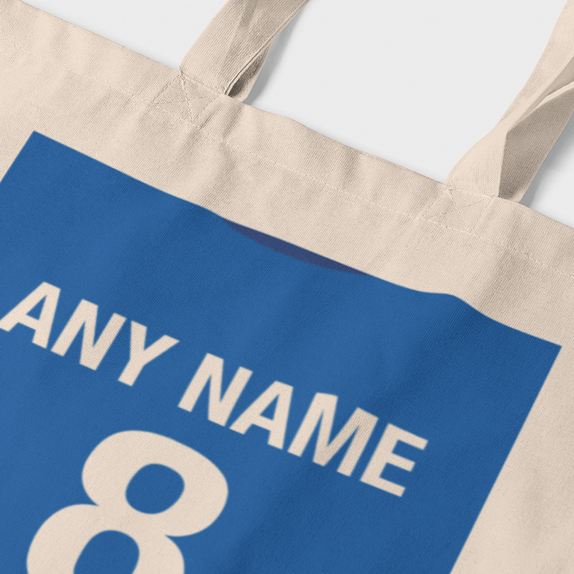 Leicester 2020/2021 Inspired Home Kit Colours 'Personalised' Football Tote Bag.