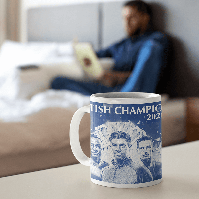 Rangers 2020/2021 Scottish Champions Inspired 'Personalised' Football Mug.