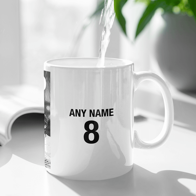 Fulham 2019/2020 Promoted Champions Inspired Colours for Personalised Football Mug with optional Coaster. Perfect item for The Cottagers fan.
