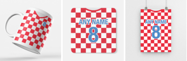 Croatia Retro Football Kit Mug Coaster Poster Designs