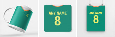 Personalised Senegal Retro Kit Mug Coaster Poster