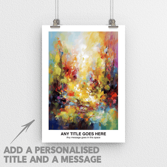 Personalised Abstract Impressionism Art Poster Print - For Wall Decor