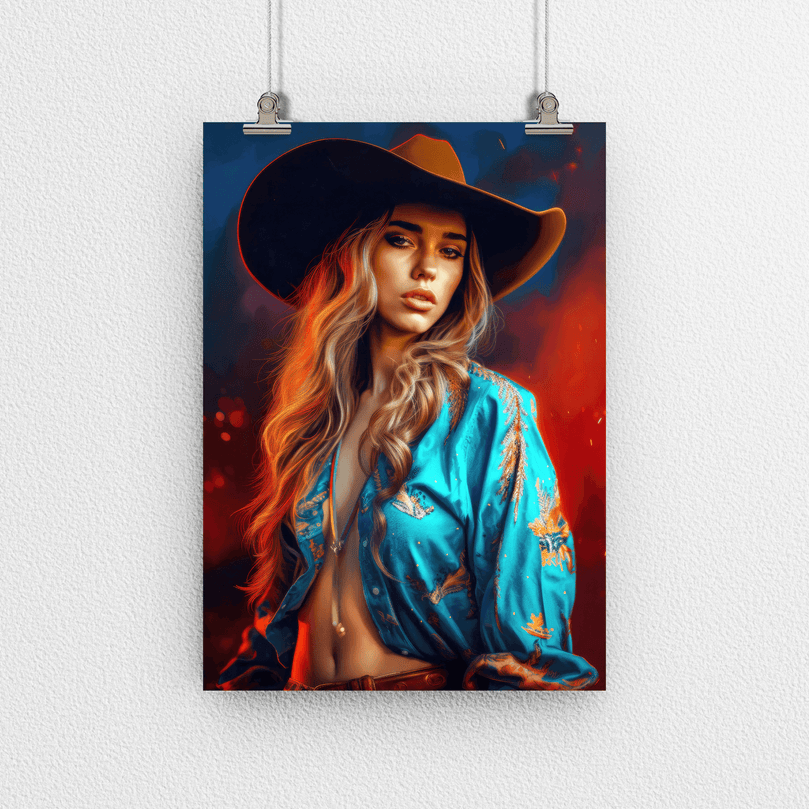 Stunning Woman Portrait Poster Print - Modern Interiors Wall Art Décor