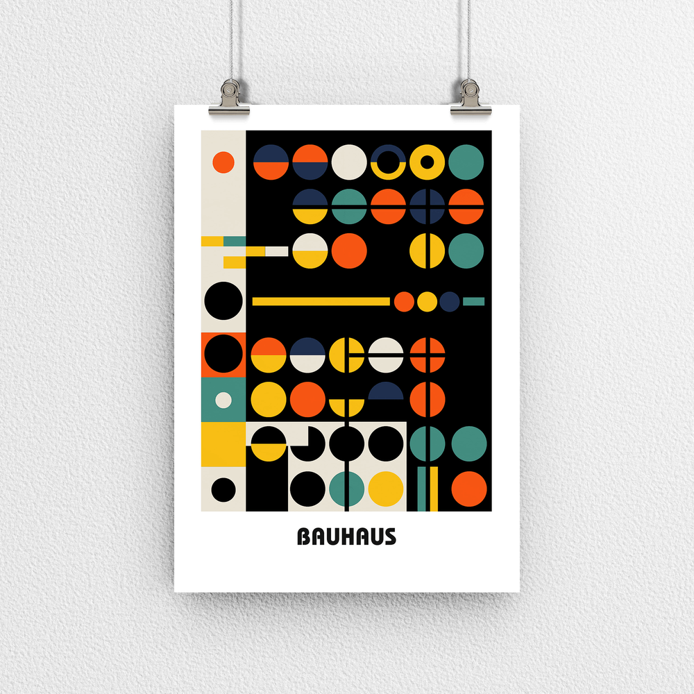 Bauhaus Print Poster - Modern Art, Wall Decor, Gallery Poster - Retro Design