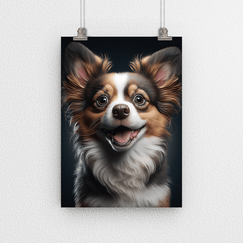 Cute Dog Portrait Poster Print - Modern Interiors Wall Art Décor