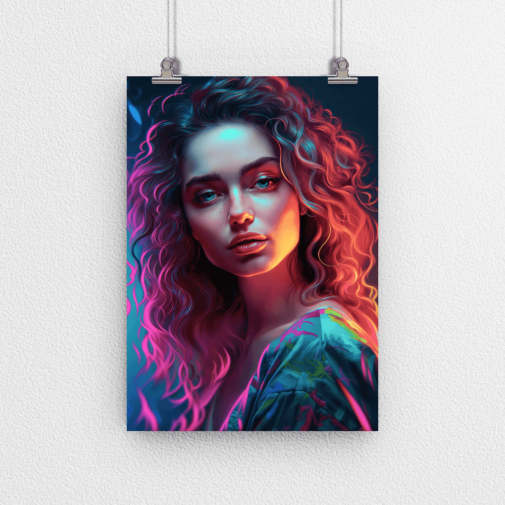 European Woman Portrait Poster - Europe - Modern Interiors Wall Art Décor