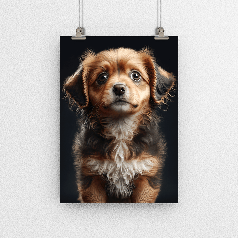 Cute Dog Portrait Poster Print - Modern Interiors Wall Art Décor