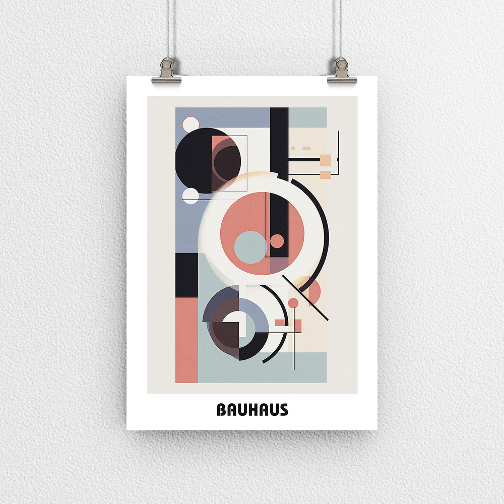 Bauhaus Print Poster - Modern Art, Wall Decor, Gallery Poster - Retro Design