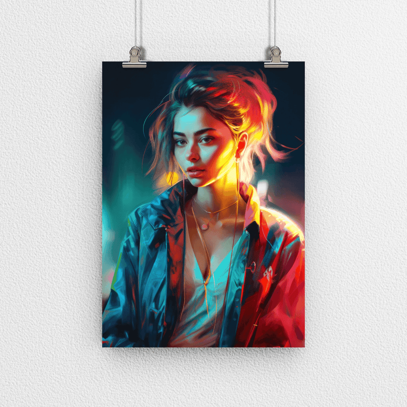 Stunning Woman Portrait Poster Print - Modern Interiors Wall Art Décor