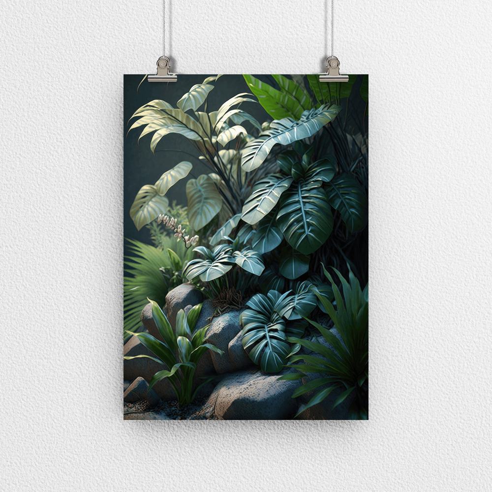 Exotic Tropical Leaf - Jungle Forest Nature Landscape – Modern Wall Art Decor Poster Print