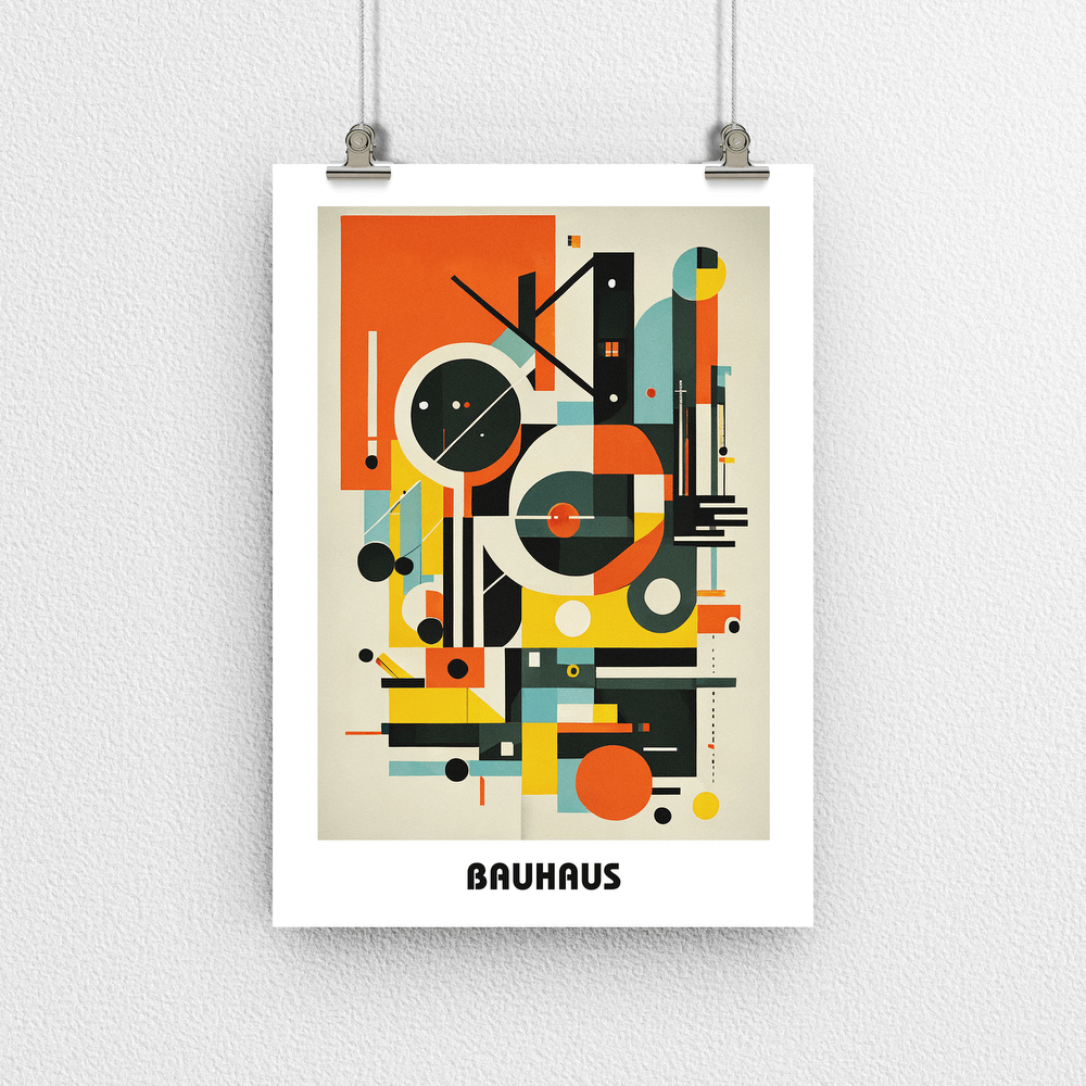 Bauhaus Print Poster - Modern Art, Wall Decor, Gallery Poster - Retro Design