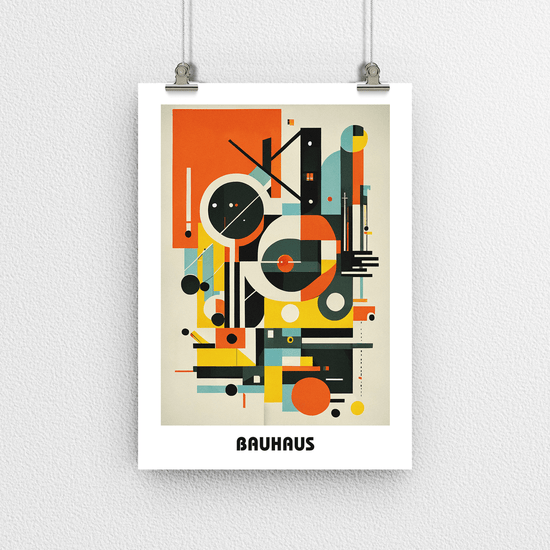 Bauhaus Print Poster - Modern Art, Wall Decor, Gallery Poster - Retro Design