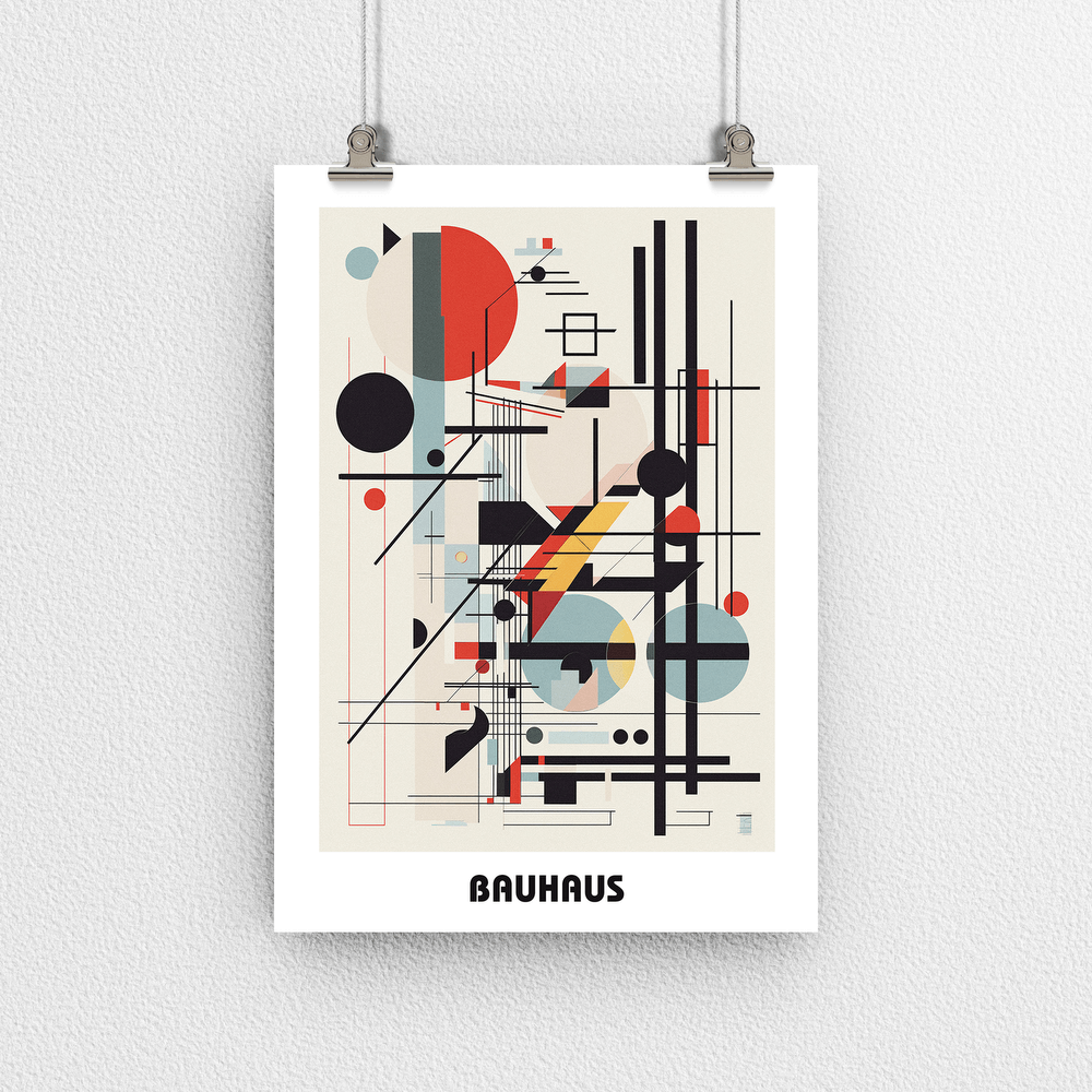 Bauhaus Print Poster - Modern Art, Wall Decor, Gallery Poster - Retro Design