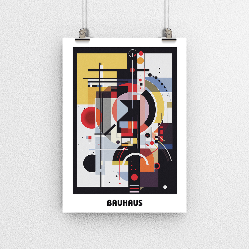 Bauhaus Print Poster - Modern Art, Wall Decor, Gallery Poster - Retro Design