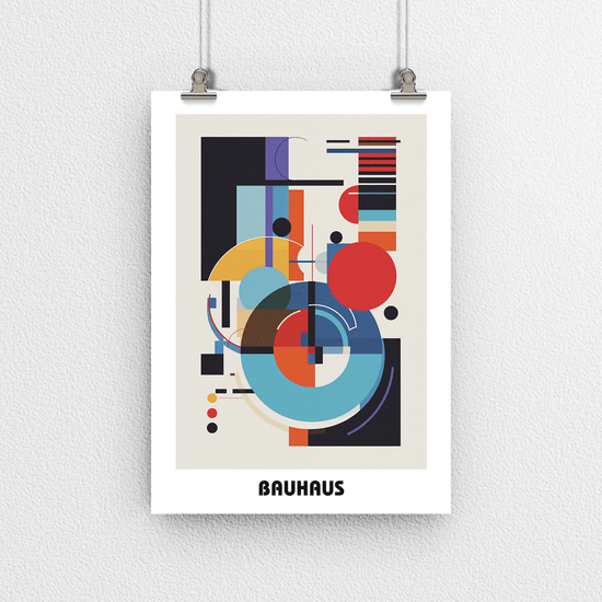 Bauhaus Print Poster - Modern Art, Wall Decor, Gallery Poster - Retro Design