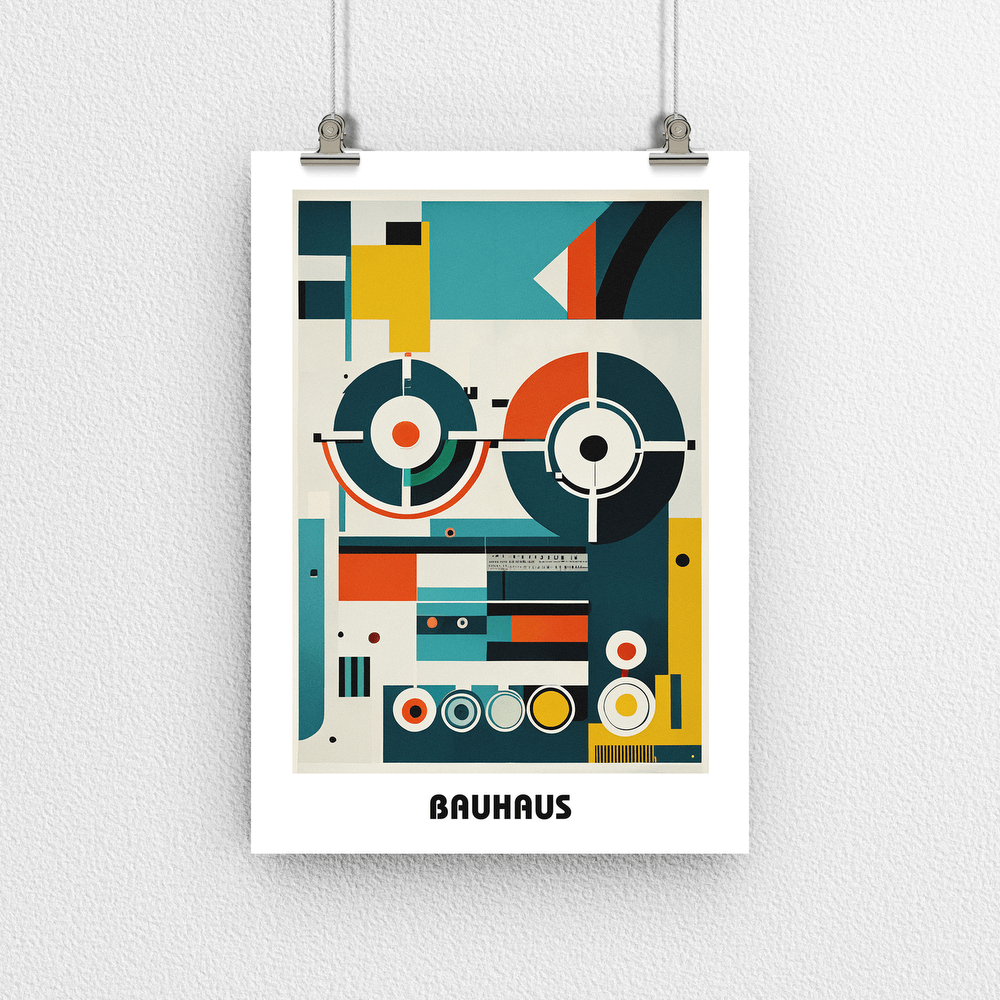 Bauhaus Print Poster - Modern Art, Wall Decor, Gallery Poster - Retro Design