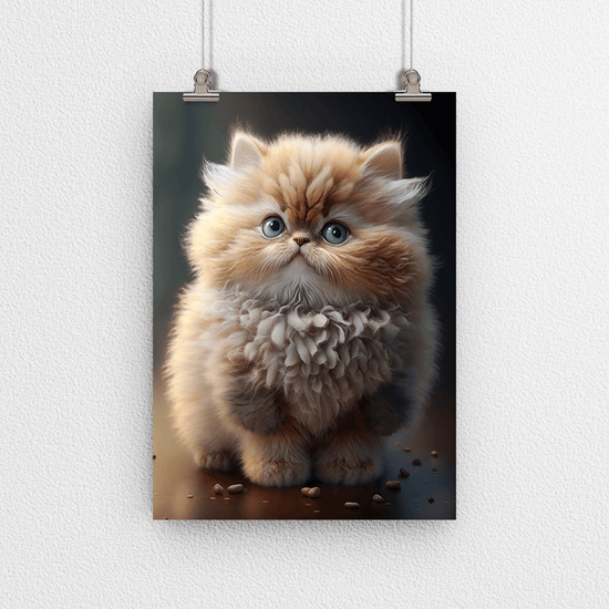 Cute Cat Portrait Poster Print - Modern Interiors Wall Art Décor