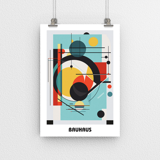 Bauhaus Print Poster - Modern Art, Wall Decor, Gallery Poster - Retro Design