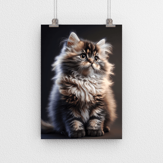 Cute Cat Portrait Poster Print - Modern Interiors Wall Art Décor