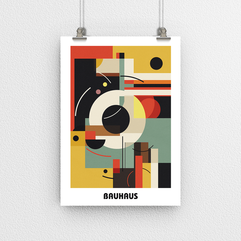 Bauhaus Print Poster - Modern Art, Wall Decor, Gallery Poster - Retro Design