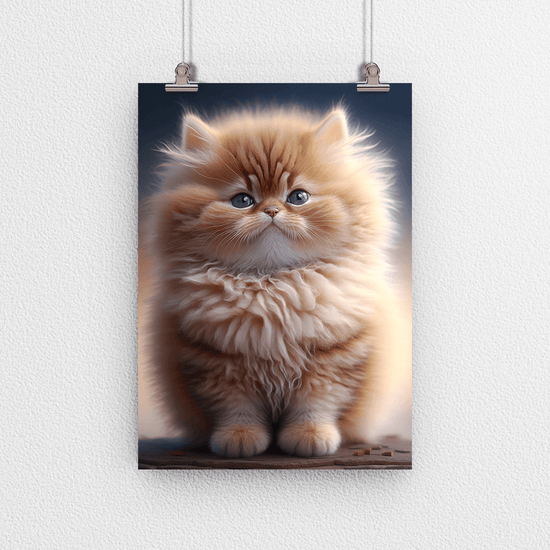 Cute Cat Portrait Poster Print - Modern Interiors Wall Art Décor